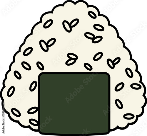 Japanese Onigiri Rice Ball Icon
