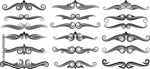 Black and white ornate swirling patterns