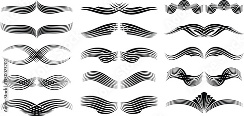 Black and white striped stripes lines shapes