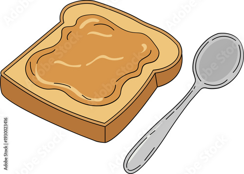 Peanut Butter Toast and Spoon