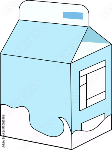 Simple Milk Carton Illustration