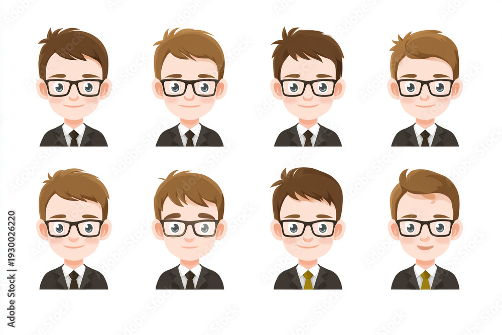 Fototapeta premium business people icons set of human profile icons on white background user person Innovation white background 