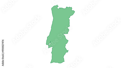 Portugal outline green