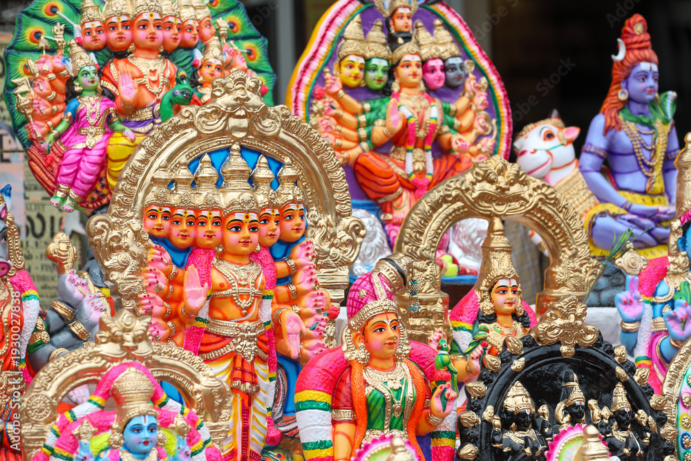Fototapeta premium Lord Murugan doll at street Market for golu festival