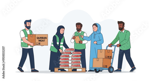 Group of People Volunteering Together.