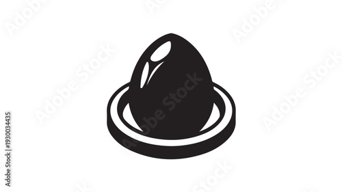 Avocado Half in Simple Flat Design on White Background with Minimalist Style for Health and Wellness