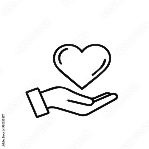 Hand Offering Love Icon