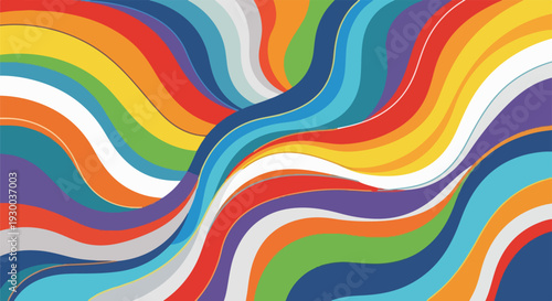 Colorful wavy lines in a swirling pattern fill the image