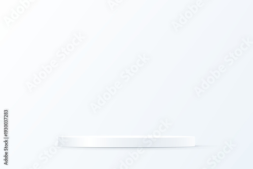 White background vector 3d with podium Space for selling products on the website. Abstract wallpaper design with copy space to display your products. Vector illustration.