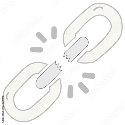 Broken chain link icon representing connection failure security risks.