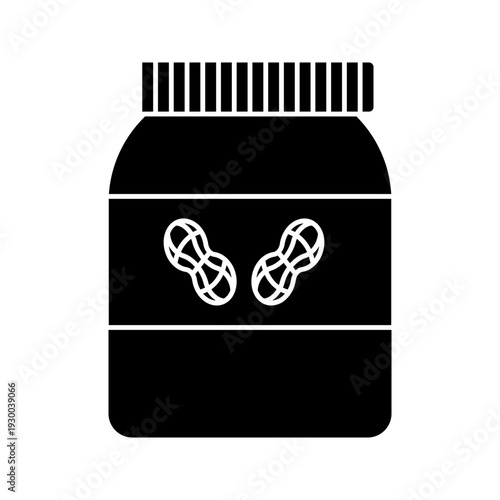 Peanut butter icon on white background