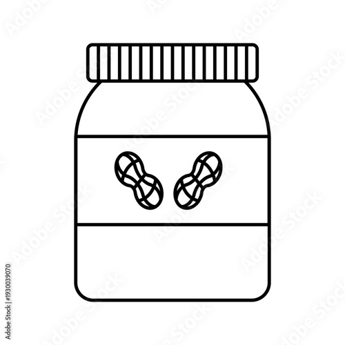 Peanut butter icon on white background