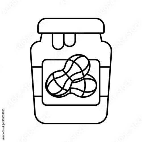 Peanut butter icon on white background