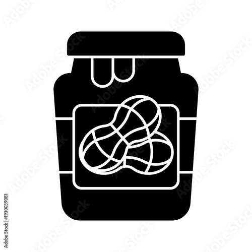 Peanut butter icon on white background