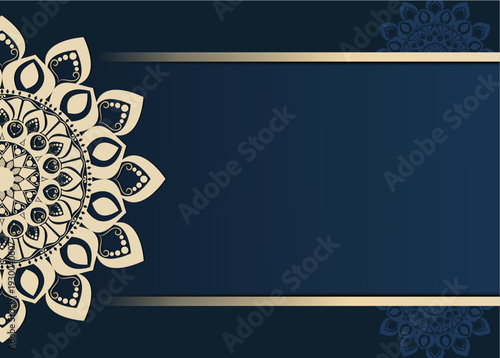 background mandala flower color blue