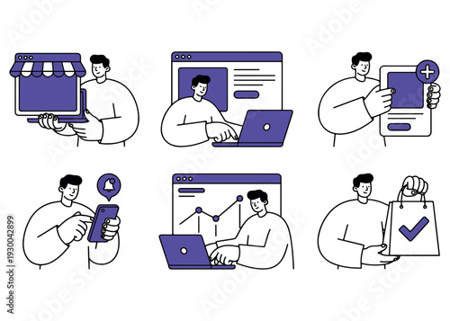 Online shopping and ecommerce activities with people