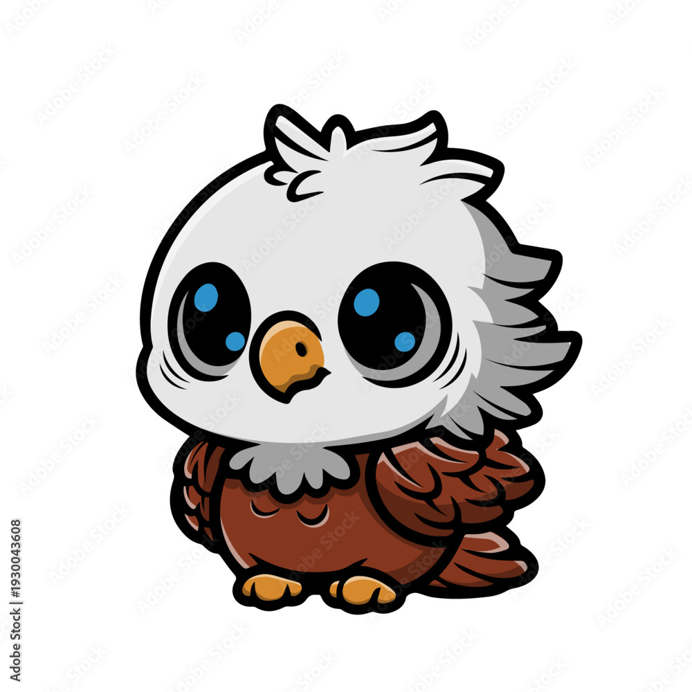 Fototapeta premium Cute Baby Eagle Illustration