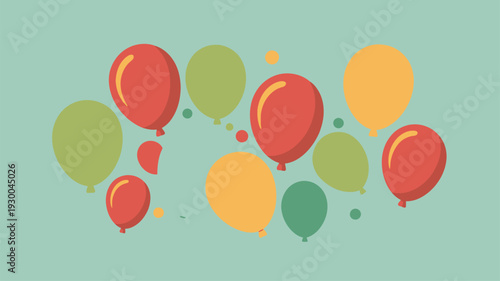 Colorful Party Balloons, Celebration Decoration Vector