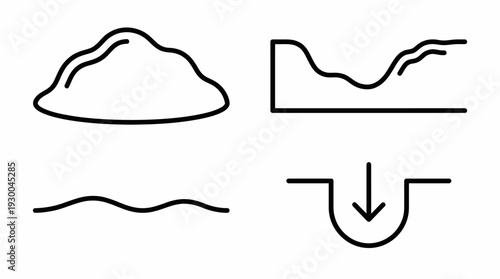 Simple line icons of weather forecast. Spring Vector Packs. EPS Editable