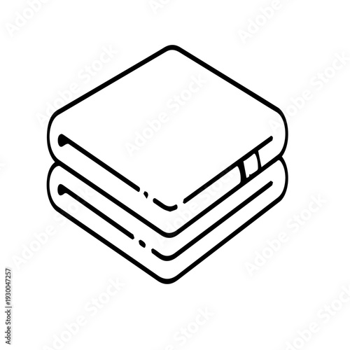 Folded Towels Outline Icon