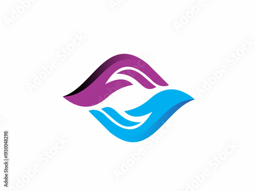 Two stylized hands reaching toward each other in a protective gesture, ideal for representing humanitarian aid, insurance, or healthcare services.