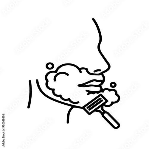 Shaving process line drawing