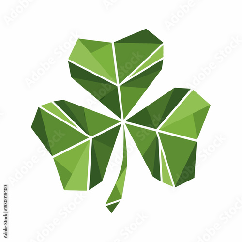 Green Clover Leaf Graphic Illustration.