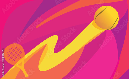 Great abstract art padel tennis sport background design for any media	