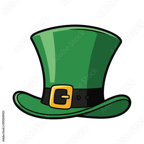 Green Top Hat with Gold Buckle.