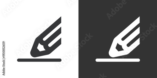 Creative Writing Tool icon. Solid glyph series icon