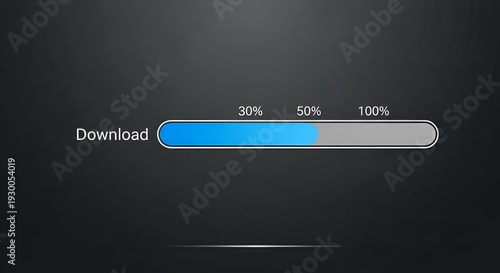 A digital download progress bar on a dark background with percentages