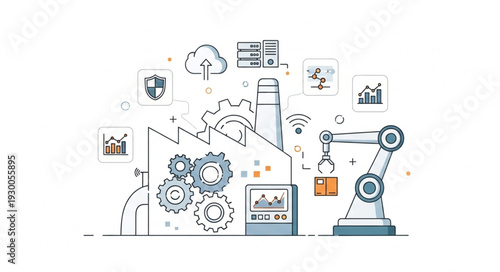 Modern industrial automation and smart manufacturing processes.