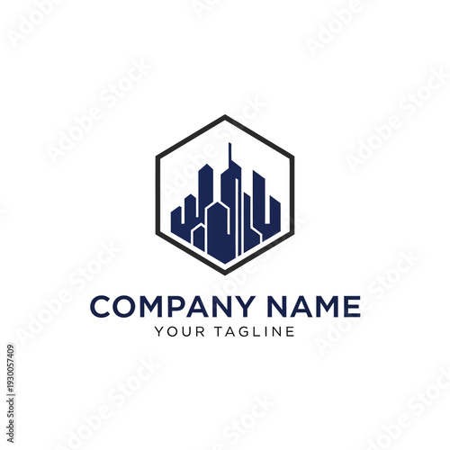 Corporate Logo Design with City Skyline.