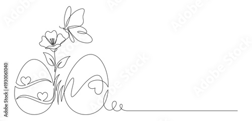 Beautiful Easter egg continuous line drawing 1.eps