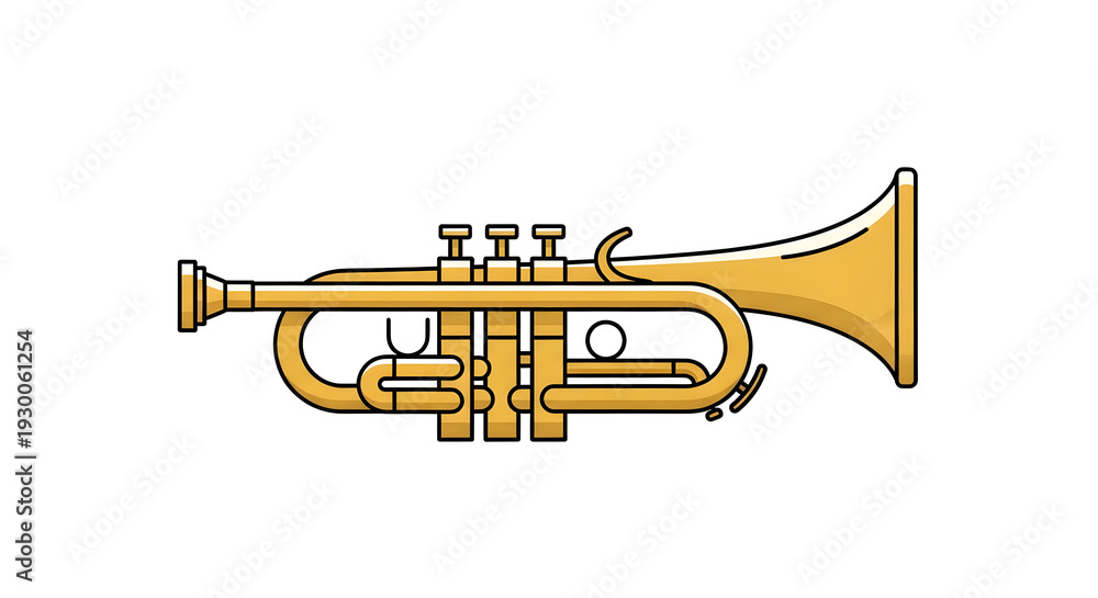 Fototapeta premium trumpet isolated on white