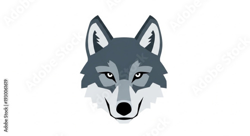 Wolf Head Illustration Design Element.