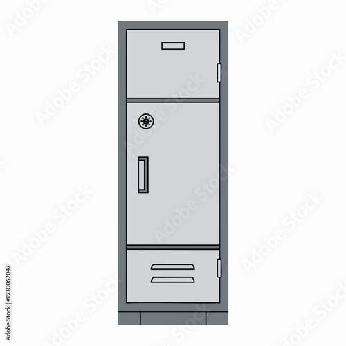 Metal school locker with combination lock storage compartments and secure design ideal for organization and personal belongings in educational institutions