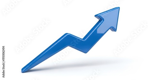 Blue arrow graph illustrating upward growth and positive trend