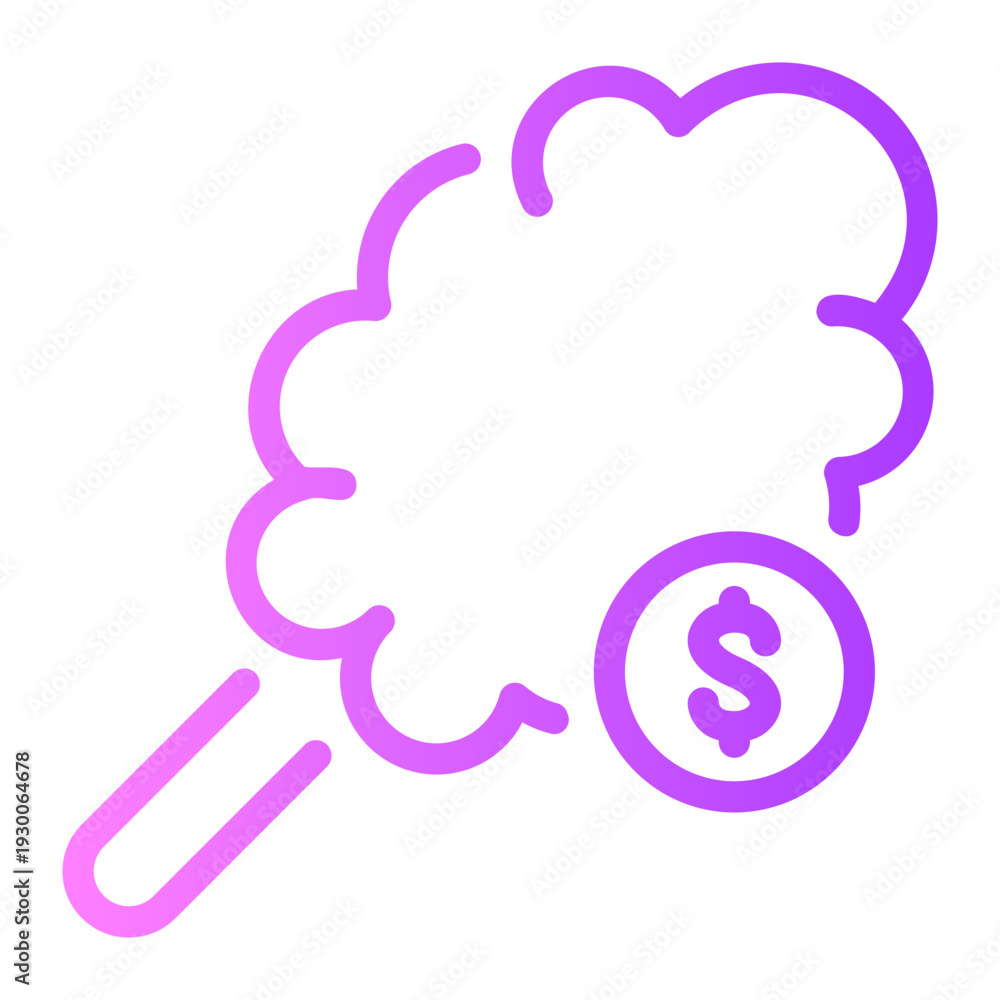 Obraz premium money gradient icon