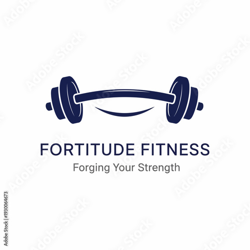 Dumbbell Logo for Fortitude Fitness Brand.