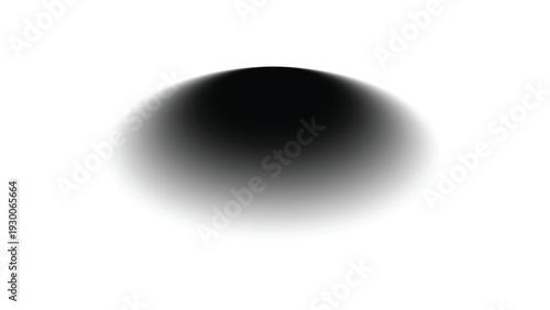 Abstract dark core gradient overlay resembling a black hole shadow, with soft blur and transparent white fade, designed for depth illusion and modern background compositions.