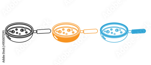 Connected circular icons representing a sequential process or workflow stages isolated on transparent background, Vector