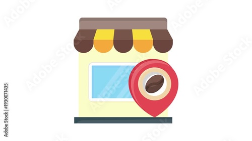  Visual guide illustrating how to search for a local business on Google Maps, featuring a map and search bar.