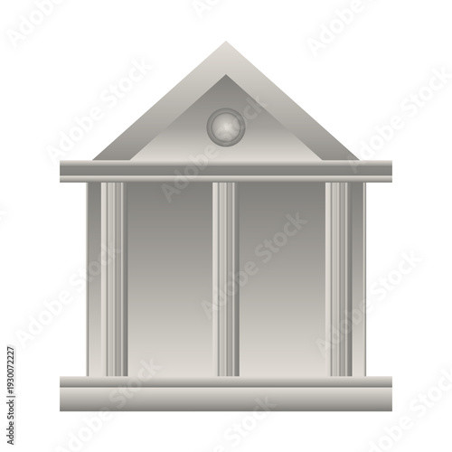 Judge courthouse building flat icon