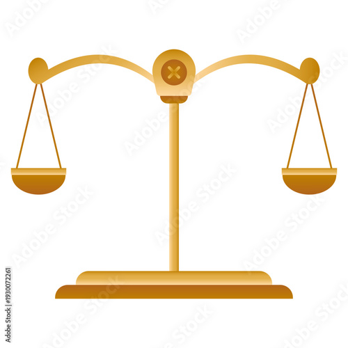 judge scale of justice flat icon