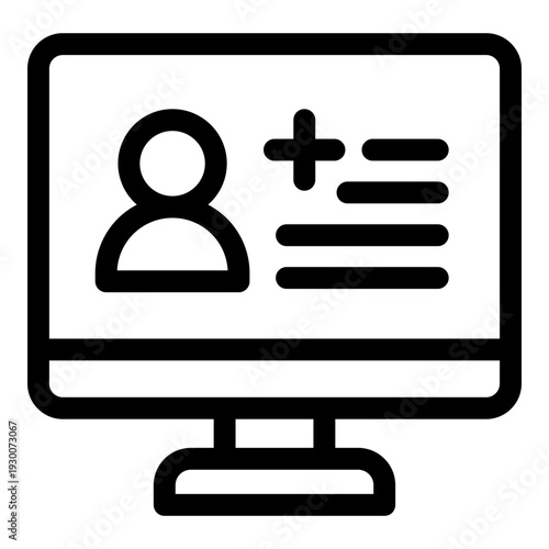 Patient Portal Icon. Vector Line Icon