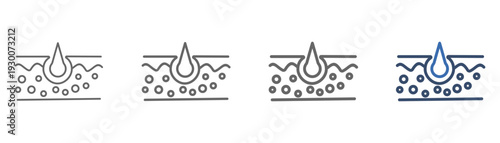 
outline icon set skin with skin layer design