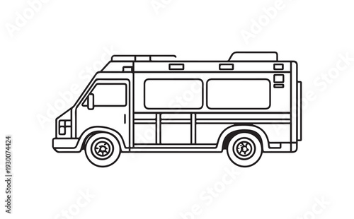 Vector illustration of a camper van