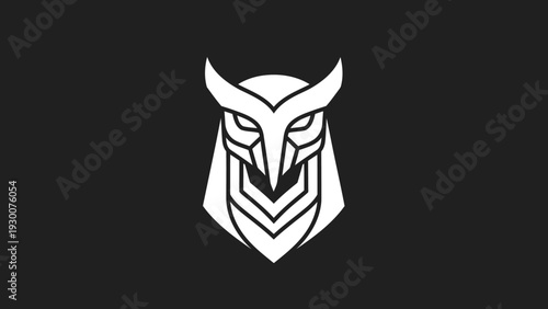 Geometric Owl Logo Design Minimalist Emblem.