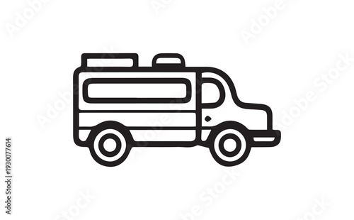 Vector graphic of a food truck icon